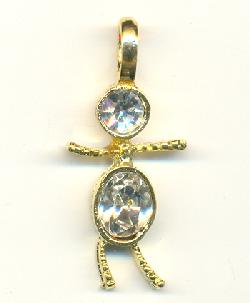 33x14mm GP Swarovski Crystal Boy Charm
