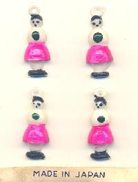 24x9mm Vintage Plastic Doll Charms